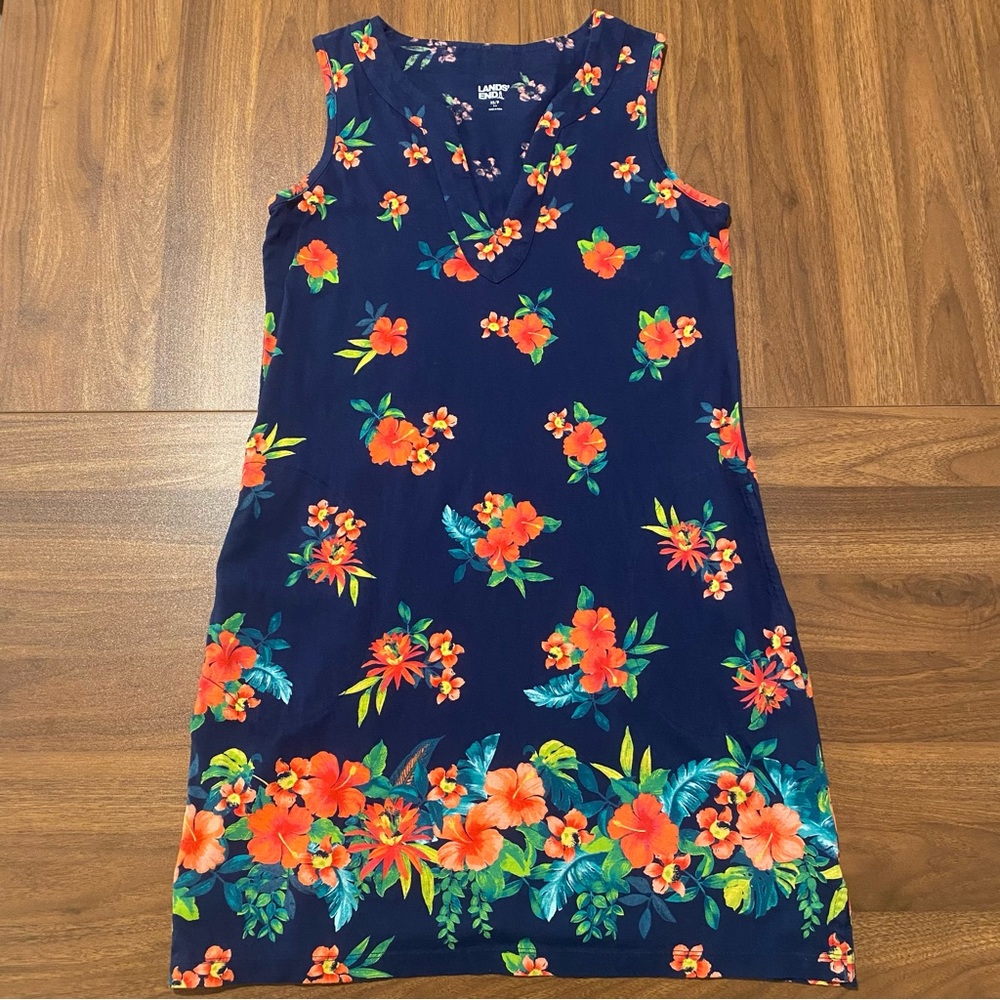 Lands’ End Floral Dress Size XS Petite